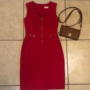 Red Calvin Klein dress